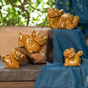 Tượng gốm rồng gia đình